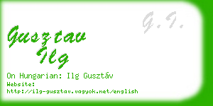 gusztav ilg business card